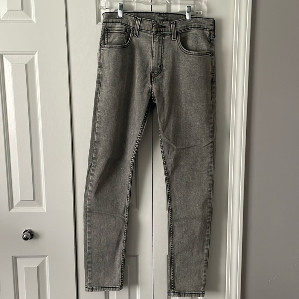 Men's Levi Grey Wash 512 Slim Fit Jeans Size 31x32 EUC